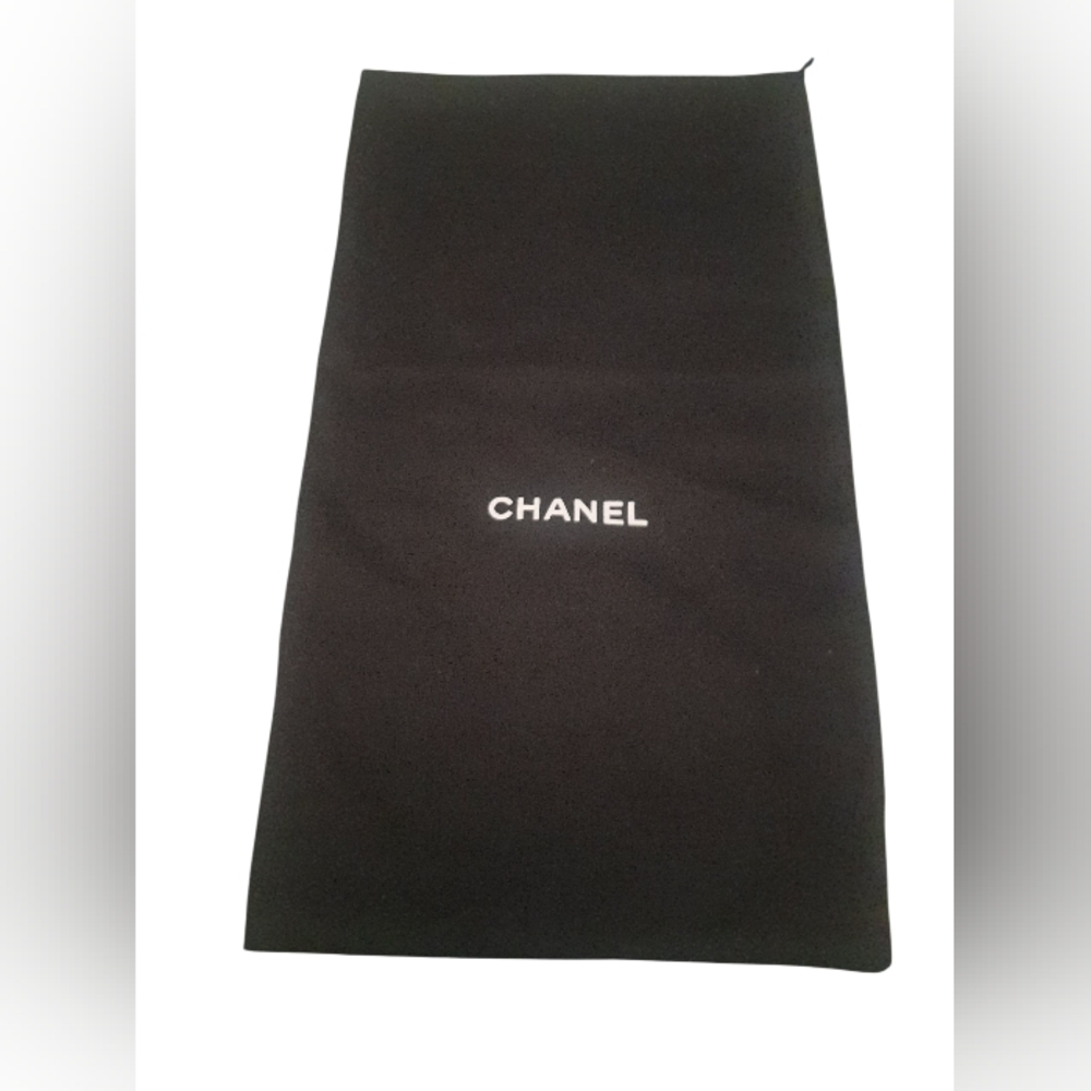 CHANEL Dusty Black Bag with White Logo